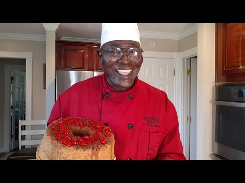 Bourbon pound cake with a bourbon glaze