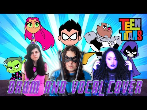 Teen Titans - Opening Theme - Drum Cover feat Hanna Paulino and Flavia de Marco