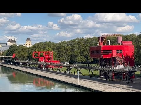 Paris | France - Parc de la Villette - Avant-Garde Architecture - Bernard Tschumi - Jean Nouvel - 4K