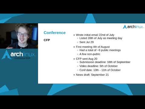 Video Thumbnail: Arch Conf 2020 - Closing Talk: Arch Linux Conf in review