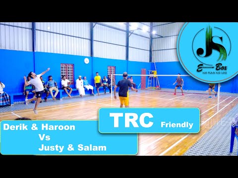 Badminton | Derik & Haroon Vs Justy & Salam TRC kanyakumari friendly tournament semifinal #badminton