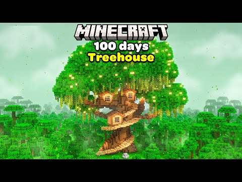 I Spent 100 Days Building a Cottagecore Treehouse in Minecraft