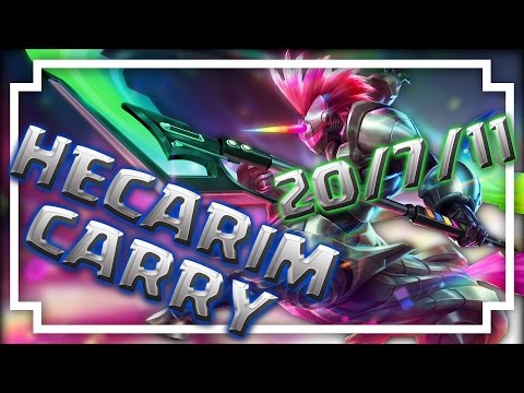 Hecarim Lethality Carry Insane Damage One Shots - Patch 7.6 - Mopoii