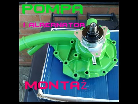 #mercedes 190# alternator i pompa wody -montaż