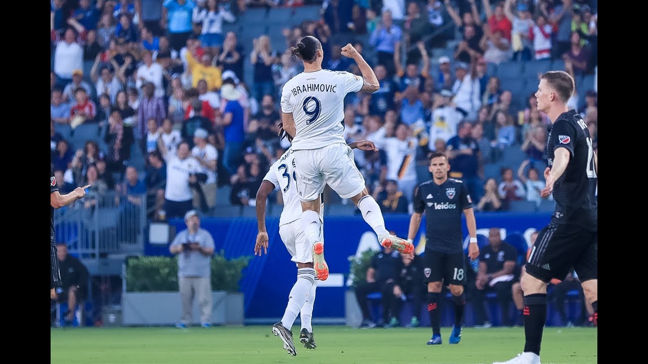 GOAL: Zlatan Ibrahimovic scores from a brilliant volley - YouTube