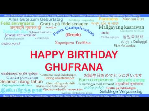 Ghufrana   Languages Idiomas - Happy Birthday