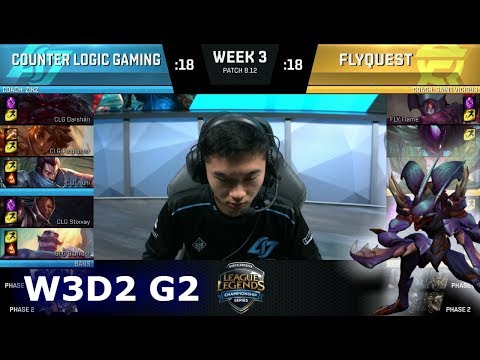 CLG vs FlyQuest | Week 3 Day 2 S8 NA LCS Summer 2018 | CLG vs FLY W3D2