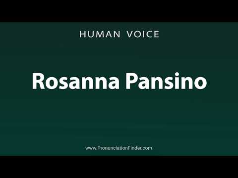 How To Pronounce Rosanna Pansino