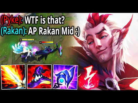 RAKAN, BUT I WENT MID FULL AP AND DESTROYED THE ENEMY LANER (INSANE BURST BUILD) - League of Legends