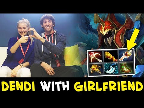 Dendi with girlfriend + VOICE — carry RAPIER Nyx