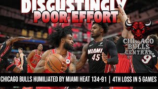 Bulls HUMILIATED by Heat 134-91 | Coby White Leads with 16 | 4th Loss in 5 Games 😳