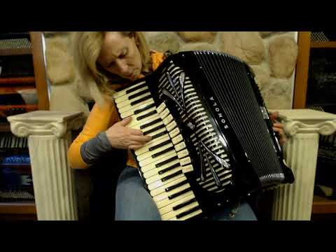 2921 - Black Sonola AA10 Piano Accordion LMMH 41 120 $1999