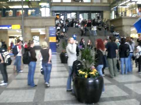 Flashmob Freeze Leipzig Hauptbahnhof 16.05.2008