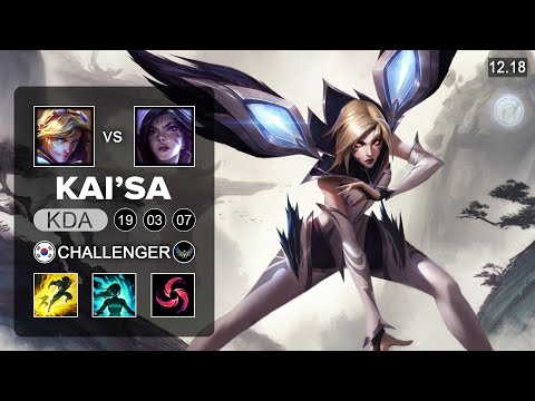 Kai'Sa vs Ezreal ADC - KR Challenger - Patch 12.18 Season 12