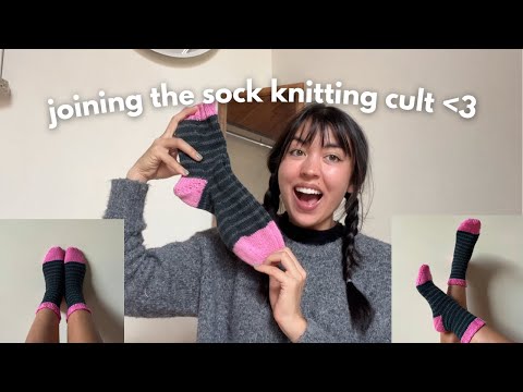 KNIT SOCKS WITH ME (for the first time ever)