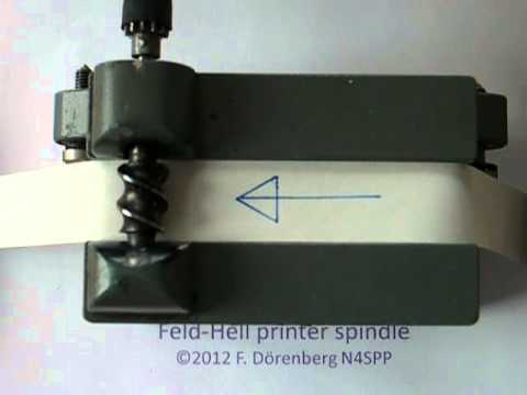 Hellschreiber printer spindle (helix)