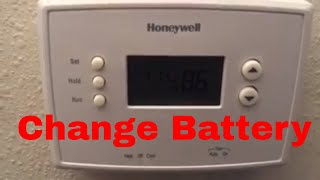 How to change the battery in a honeywell thermostat