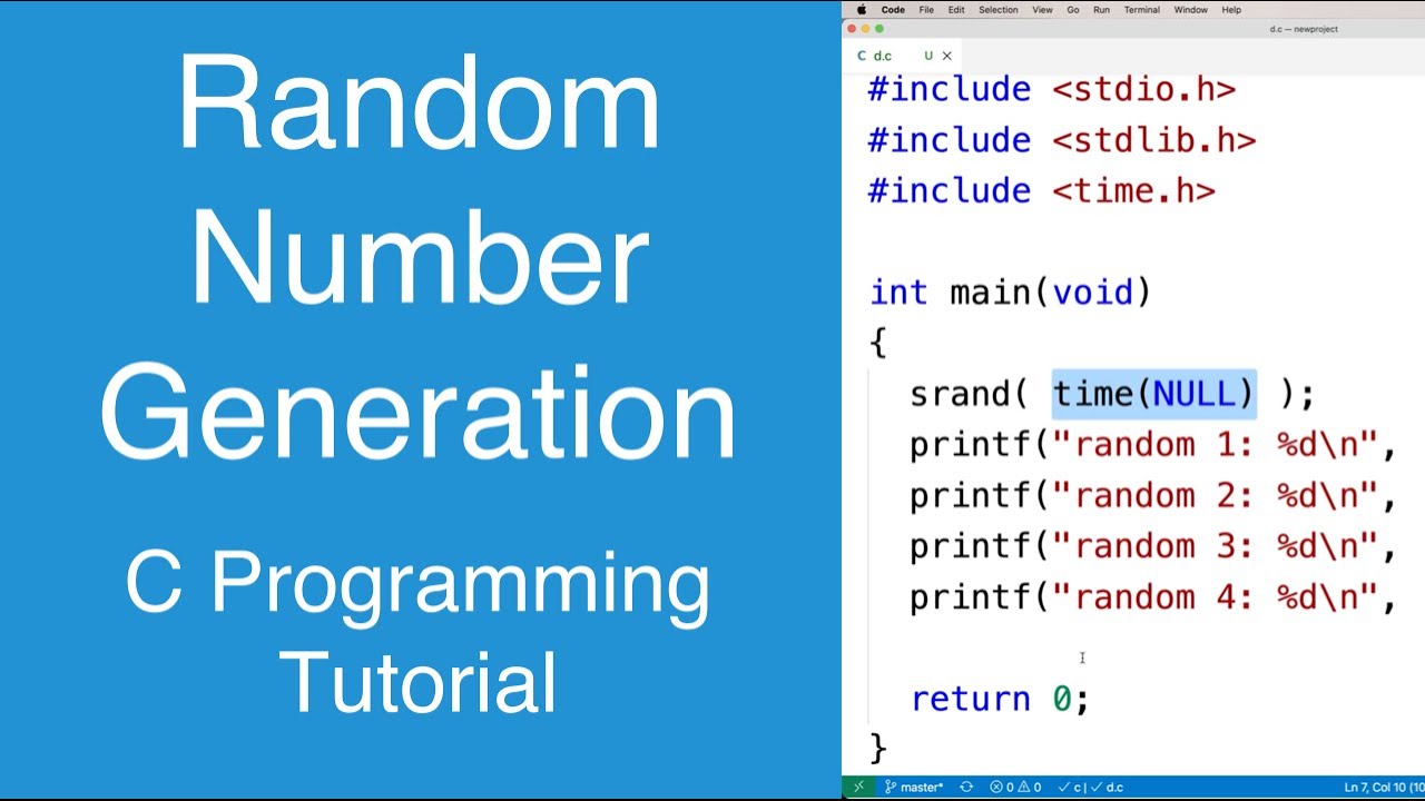 Random Number Generation | C Programming Tutorial