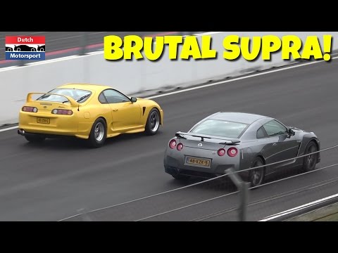 700HP Toyota Supra - Drag Racing & BURNOUTS! - Japfest 2017