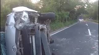 Tres heridos en accidente en ruta a El Salvador