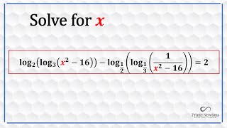 Solving a complicated logarithmic equation