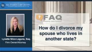 How do I divorce my spouse who lives in another state?