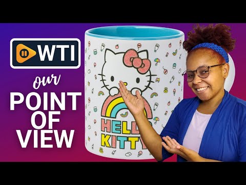 Silver Buffalo Sanrio Hello Kitty Rainbow Glitter Ceramic Mug - WTI product video review