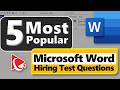 How To Pass MICROSOFT WORD ASSESSMENT TEST Questions And Answers With Solutions