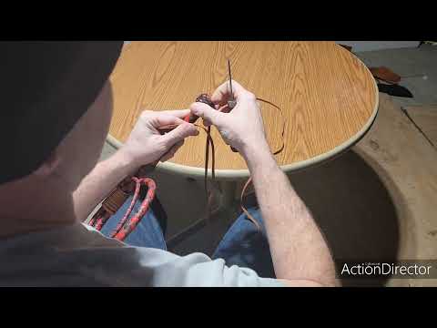 How to Tie a 7x6 Pineapple Knot w/ a 5x4 Interweave on a Kangaroo Leather Circus/Performer Bullwhip