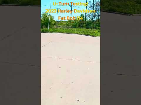 Motorcycle U-Turn Test | #theoldguytries the 2023 Harley Davidson Fat Bob 114