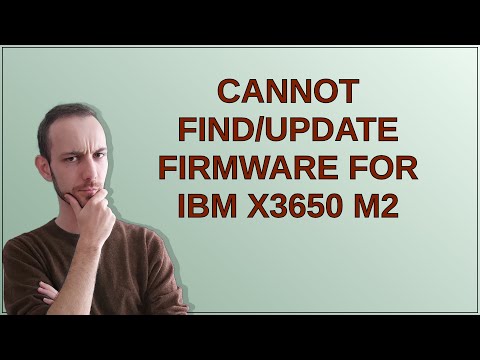 Cannot find/update firmware for IBM x3650 M2