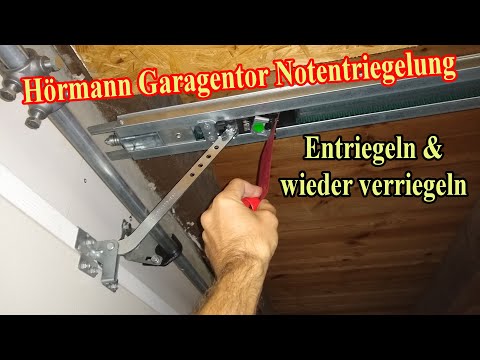 Hörmann Garagentor Notentriegelung manuell öffnen & wieder einhängen Anleitung