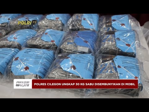 PRESISI UPDATE : POLRES CILEGON UNGKAP 30 KG SABU DISEMBUNYIKAN DI MOBIL POLRI 19/07/2024 08.00