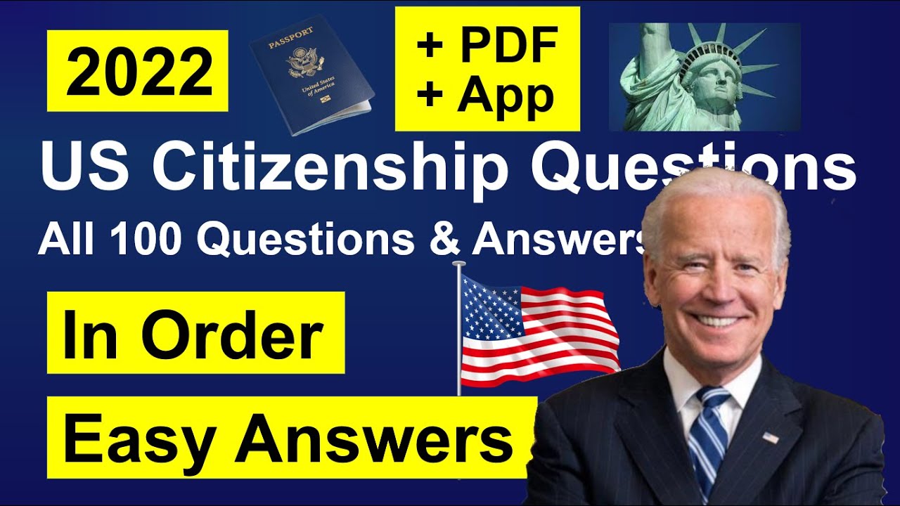 U.S. Citizenship Test December 2022 (+ PDF + App) Master Interview Questions in 1 Day!