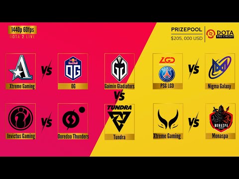 OG vs Ooredoo Thunders / Gaimin Gladiators vs Tundra / PSG LGD vs Xtreme / Team Aster vs Invictus