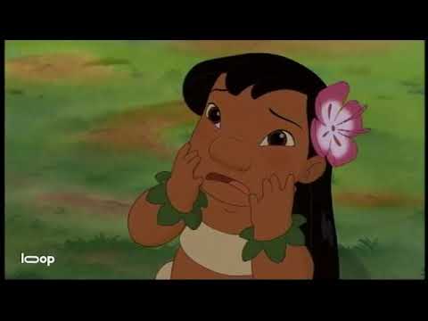 Trailer still: Lilo rehearsing hula while score and island songs shade the scene