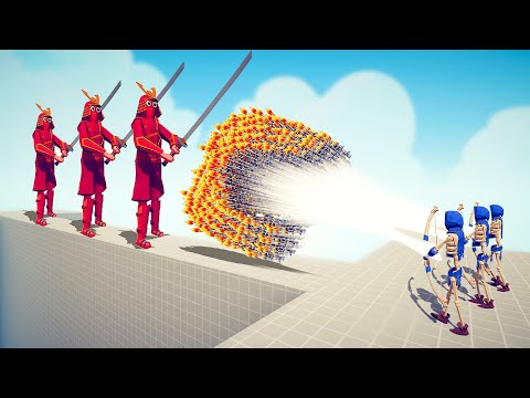 3x GIANT SAMURAI vs 3x EVERY GOD - Totally Accurate Battle Simulator TABS