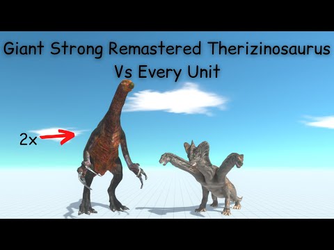 Giant Strong Remastered Therizinosaurus Vs Every Unit ARBS |Animal Revolt Battle Simulator