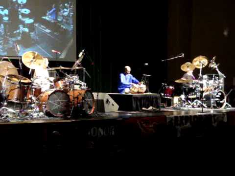 Explorer's percussion 25th anniv. drum clinic Danny Carey, Aloke Dutta, Terry Bozio