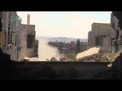 تفجير مبنى تتحصن به قوات النظام على جبهة العباسيين في مدينة دمشق من قبل جيش الإسلام وجند دمشق ضمن معركة "كسر الأسوار"