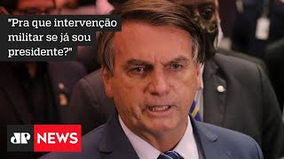 Bolsonaro reafirma intenção de indicar evangélico ao STF e descarta intervenção militar