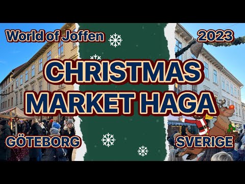 Mercado de Natal Haga Gotemburgo Sverige 4K