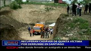 Recuperan cadáver de quinta víctima por derrumbe en Santiago