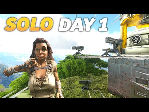 ARK SOLO Claiming The Best Hidden Base Location Day 1