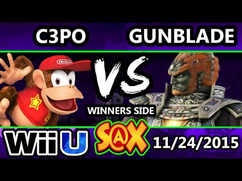 S@X 125 - C3PO (Diddy Kong) Vs. Gunblade (Ganondorf) SSB4 Tournament - Smash Wii U - Smash 4