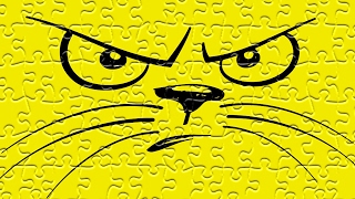 Angry Cat Face Jigsaw Puzzle!