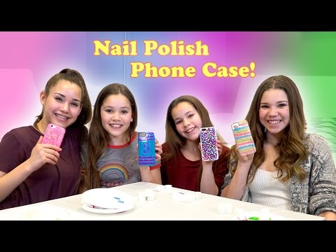 DIY Nail Polish Phone Case! (Haschak Sisters)