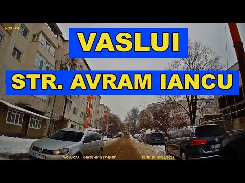 Orasul VASLUI traseu str Avram Iancu - Ilvas - Decebal - LiDL video 4K tur virtual 30 decembrie 2021