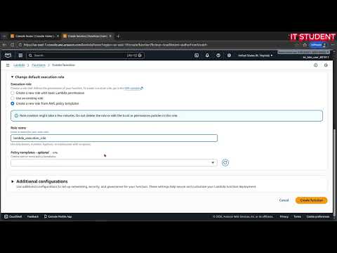 Day 33 Create A Lambda Function