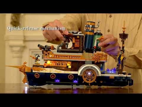 Vidéo Lumibricks Steampunk World 11016 : Bateau à vapeur